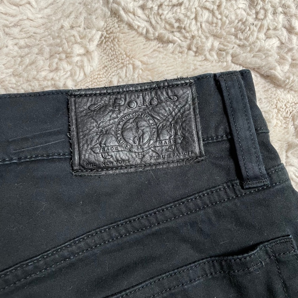 Polo Ralph Lauren Mens Varick Slim Straight Pants Black 34x30Chino Jeans - Picture 11 of 11